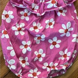 Hanna Andersson Pink and White Romper